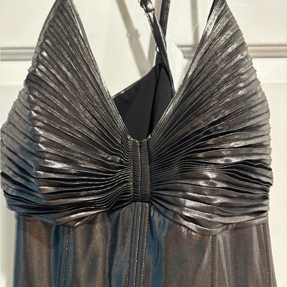 Banana Republic Odetta metallic maxi dress gunmetal sz 10 new with tag NWT - Picture 4 of 7